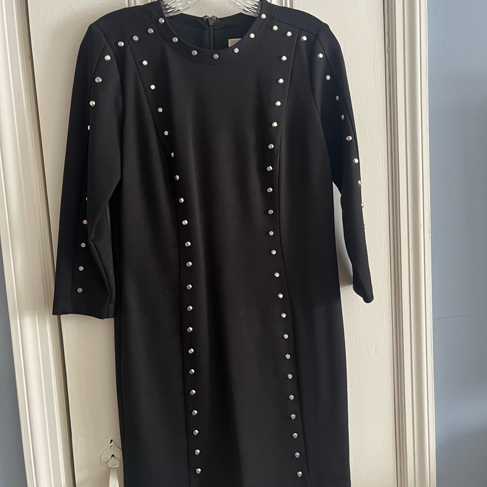 Michael Kors Black Long Sleeve Dress with Stud Details